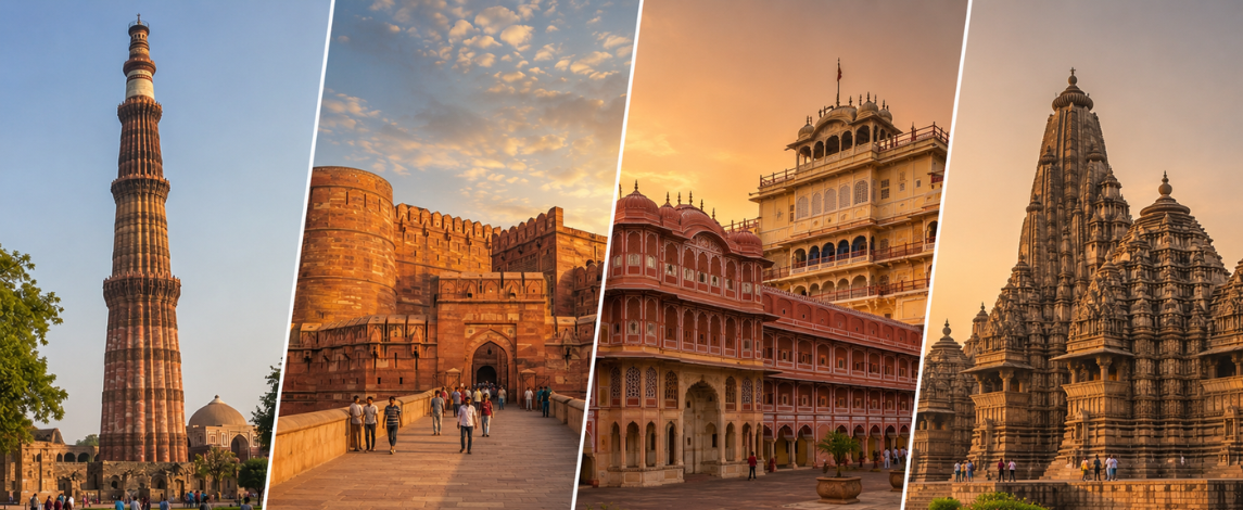 7 Days Golden Triangle with Khajuraho Tour